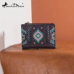 Montana West - Embroidered Aztec Collection Wallet - Turquoise