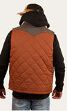 McKinlay Mens Puffer Vest Water Proof  - Tobacco / Charcoal