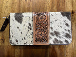 Tooling Leather Cowhide Zippered Wallet - Salta