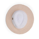 Evoke - Aston Polyester Fedora Hat - Wheat/White