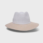 Evoke - Aston Polyester Fedora Hat - Wheat/White