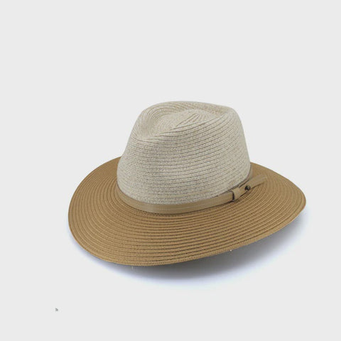 Evoke - Lexi Flexibraid ™ Fedora Hat - Mix Camel/Camel