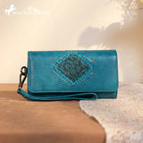 Montana West Tooled Collection Wallet - Turquoise