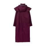 Ladies Outback Full Length Waterproof Lined Riding Raincoat - Plum