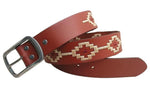 Pilbara Western Oval Buckle Navajo Leather Belt