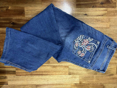 Preloved - Ladies Outback Stretch Bling Jeans - Size 10, 32 Leg