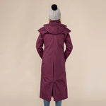 Ladies Outback Full Length Waterproof Lined Riding Raincoat - Plum