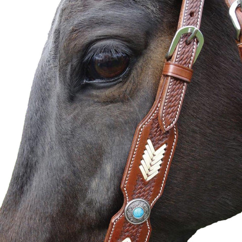 Navaho - Commanche Western Bridle and Breastplate Set