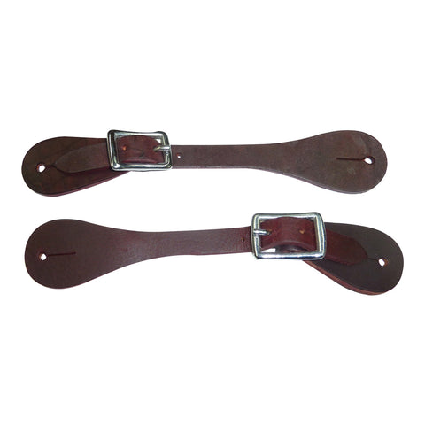 Navaho - Youth Red Hide Spur Straps