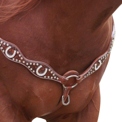 Navaho Horseshoe Bling Western Breastplate