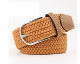 Unisex  Stretch Braided Equestrian Horse Riding Belt - Block Colour