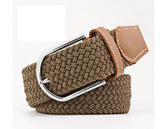 Unisex  Stretch Braided Equestrian Horse Riding Belt - Block Colour