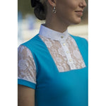 Huntington - Colleen Kwik-Dry Lace Show Shirt in Turquoise