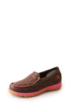Womens Pink Ribbon Diamond Cellstretch Slip ons